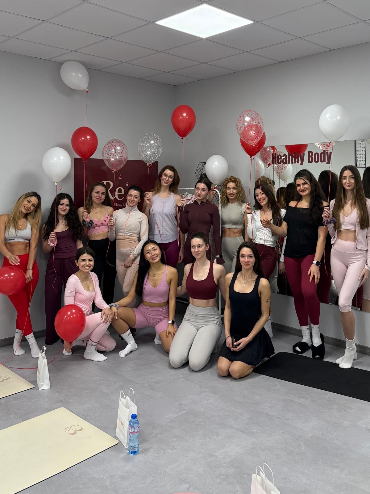 The Re’a community celebrating together at the studio